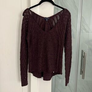 American Eagle Knit V-neck Sweater